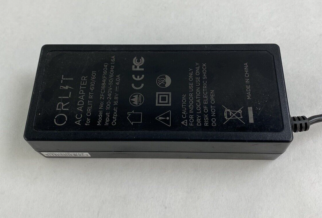 ORLIT AC Adapter for ORLIT RT-610/601 Model No. ZFC1684 (F1604)