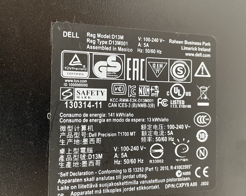 Dell Precision T1700 Xeon E3-1226 V3 3.30 GHz 4 GB RAM NO HDD NO OS