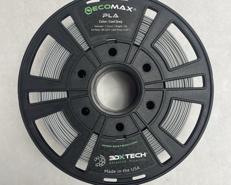 Ecomax PLA 1.75 mm 3D Printer Filament in Cool Gray, 1kg Spool
