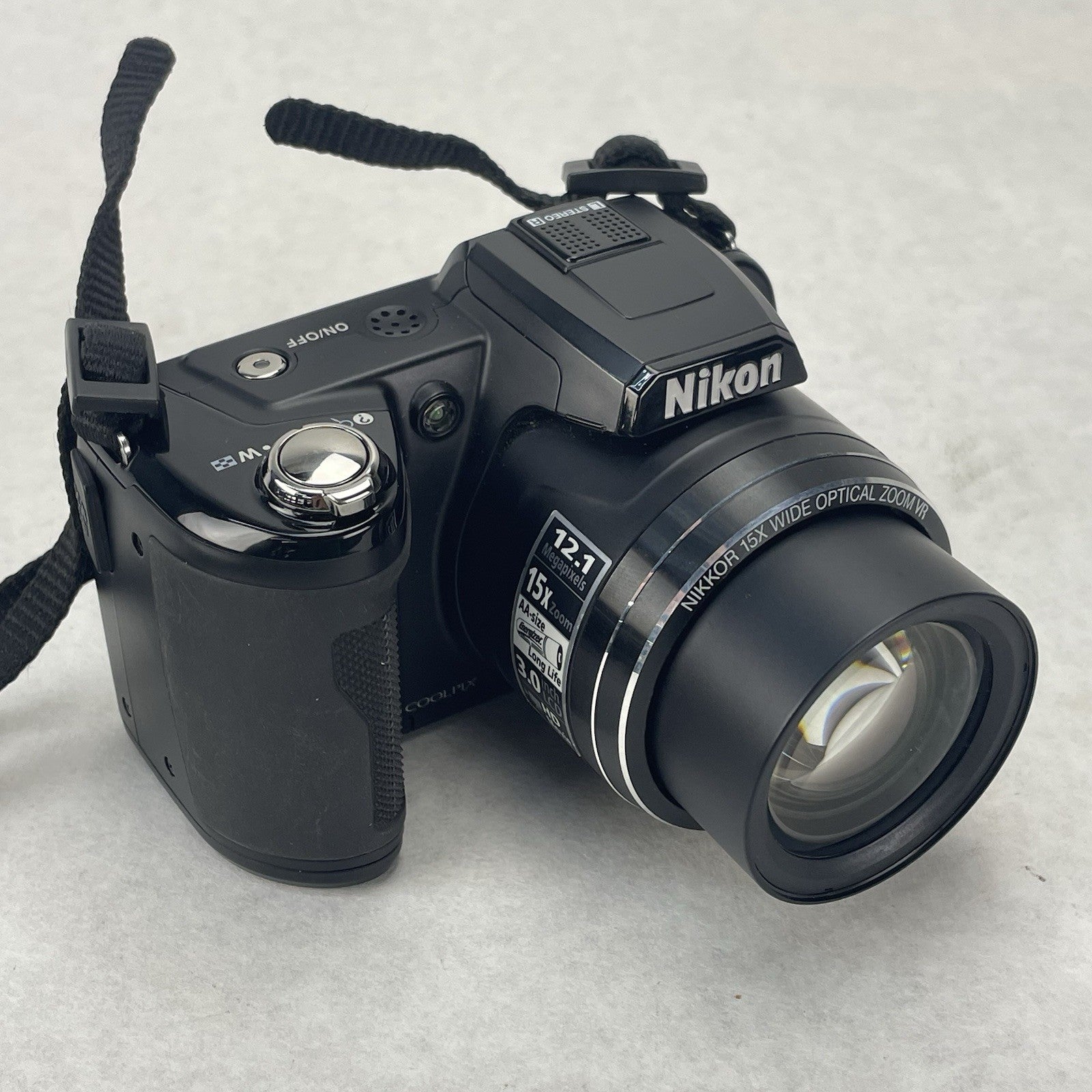 Nikon Coolpix L110 12.1MP Digital Camera Black Tested Camera Only0