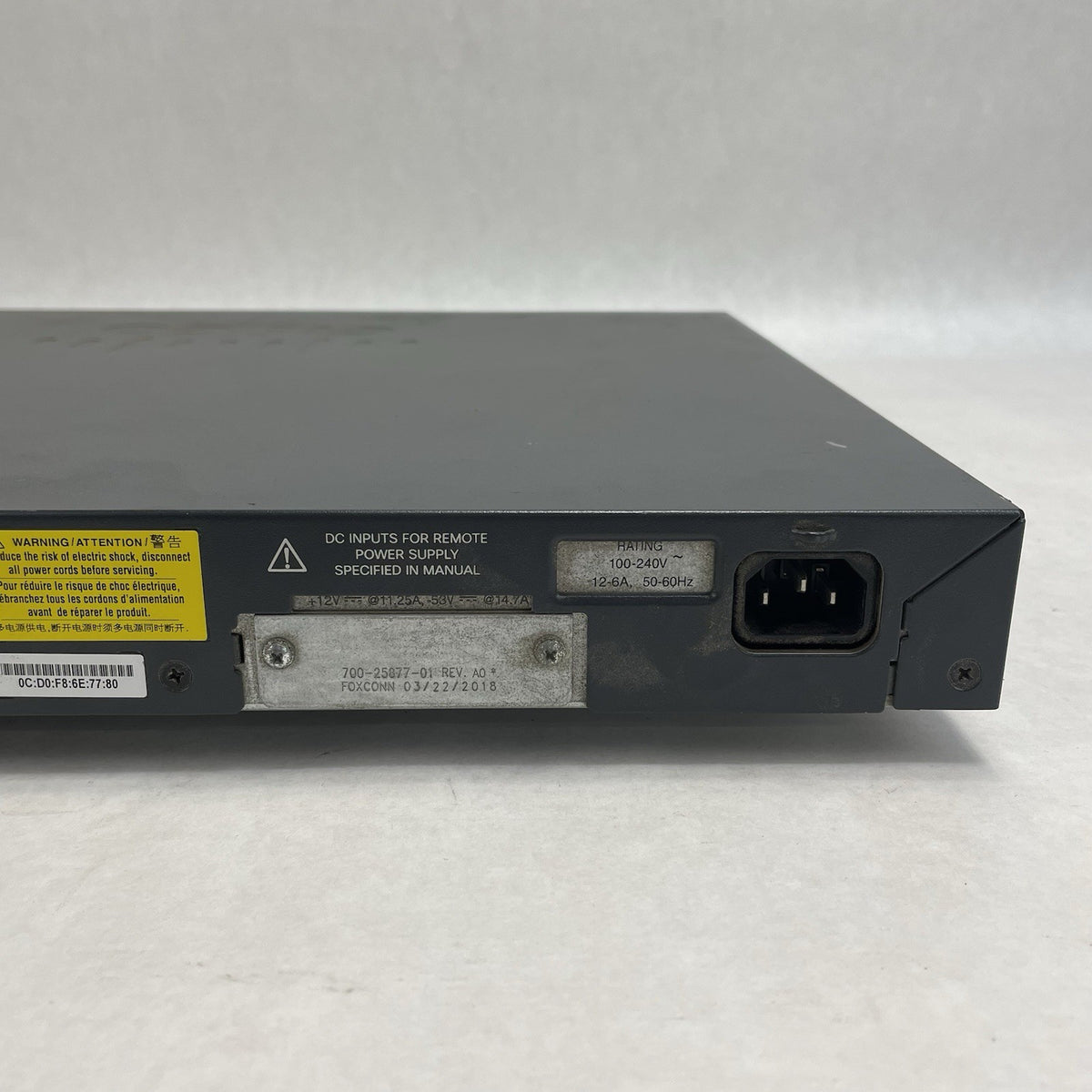 Cisco WS-C2960X-48FPS-L  V07 48 port GIG POE+ Switch Tested & Reset No Rack Ears9