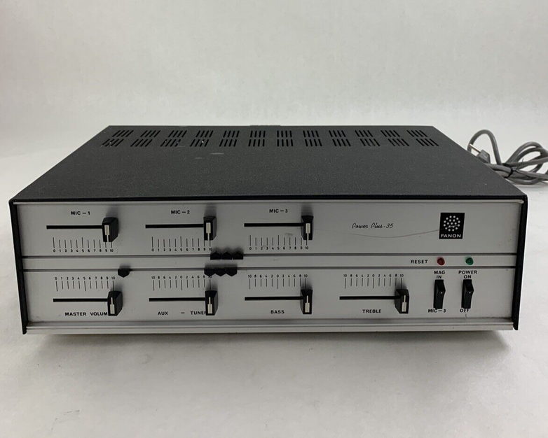 Fanon Power Plus 35 Solid State Amp Channel Mixer No Power For Parts and Repair