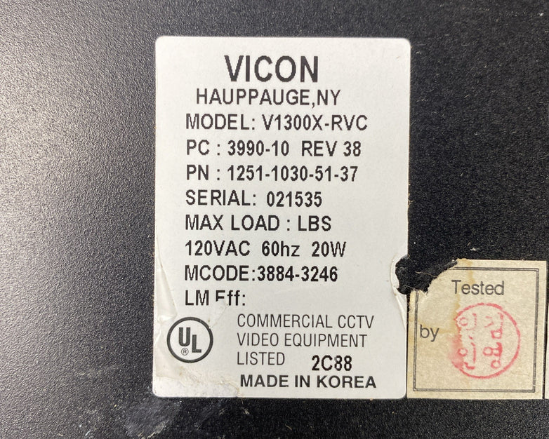 Vicon V1300X-RVC Camera Controller Untested