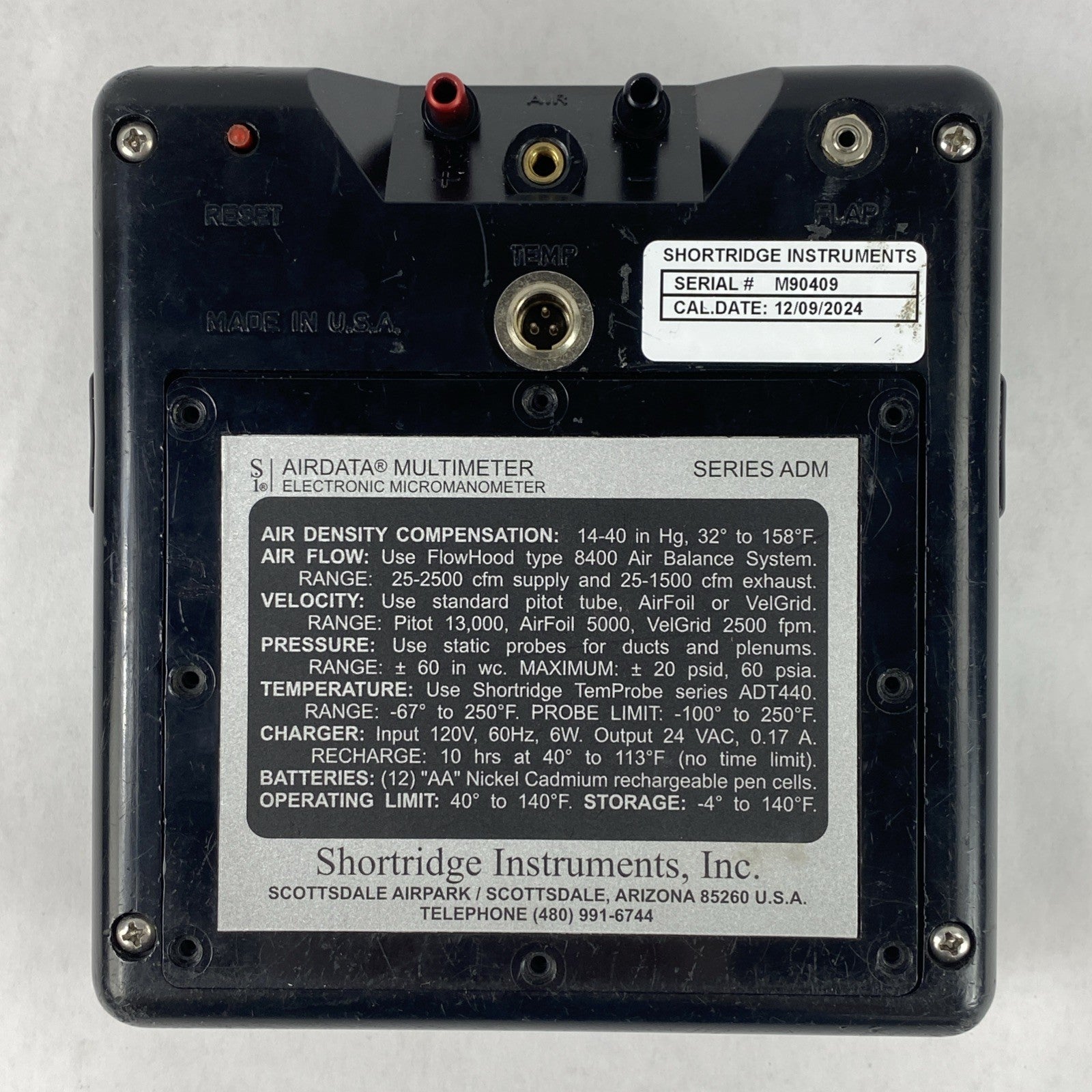 Shortridge ADM-870 Air Data Multimeter Electronic Micromanometer8