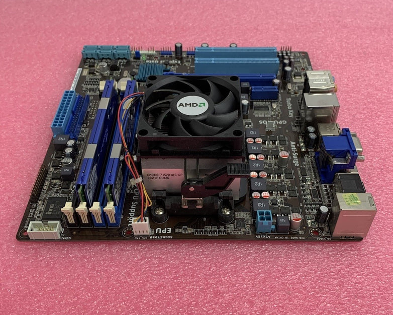 Asus M4A785-M Motherboard AMD Phenom 9550 2.2GHz 4GB RAM w/ Shield