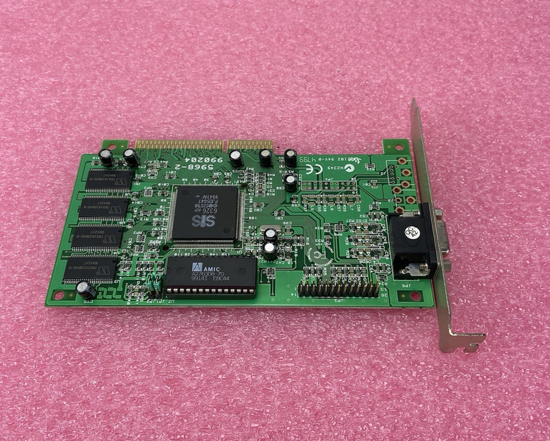 Vintage SIS 6326 AGP 4MB Pine 5968-2 Graphics Card Tested