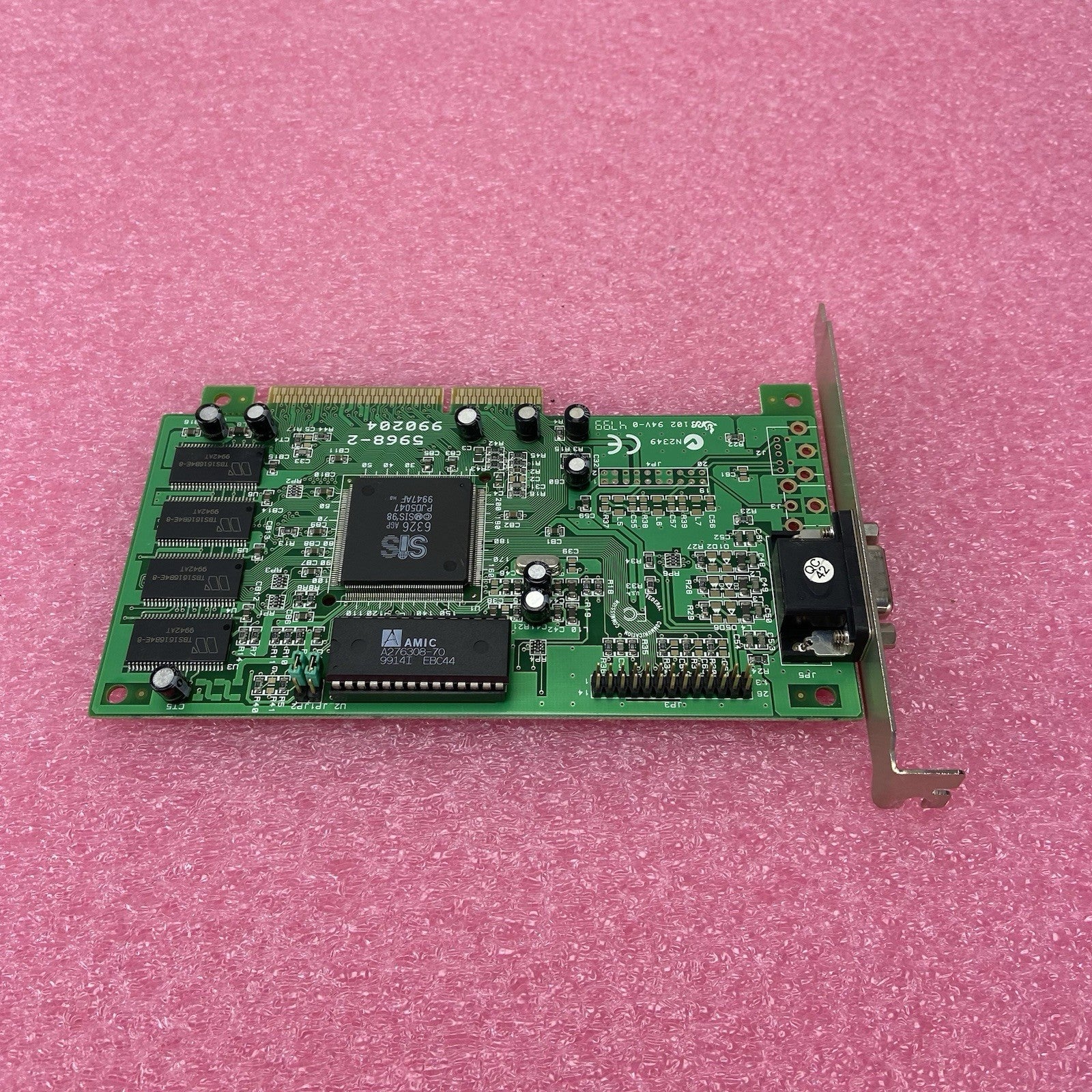 Vintage SIS 6326 AGP 4MB Pine 5968-2 Graphics Card Tested2