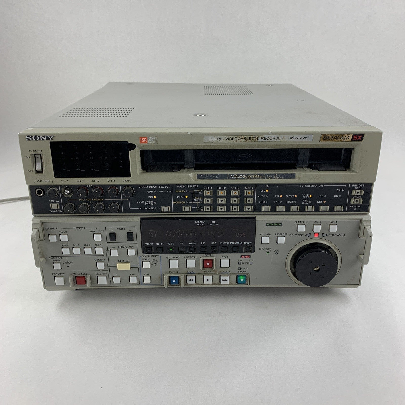 Sony DNW-A75 Digital Video Cassette Recorder Betacam Error 096 Parts and Repair