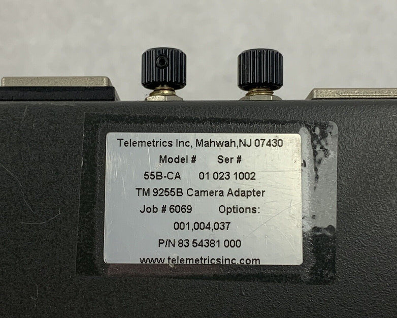 Telemetrics TM-9255B Coax Camera Adapter 55B-CA