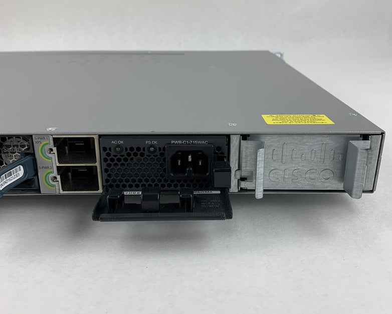 Cisco WS-C3850-48P-S V07 Catalyst 3850 w/ C3850-NM-4-1G Switch Tested Reset