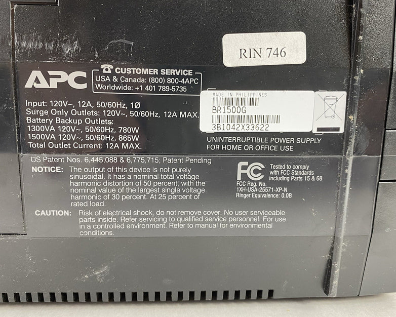 APC Back-UPS Pro 1500 BR1500G Uninterruptible Power Supply No Battery Tested