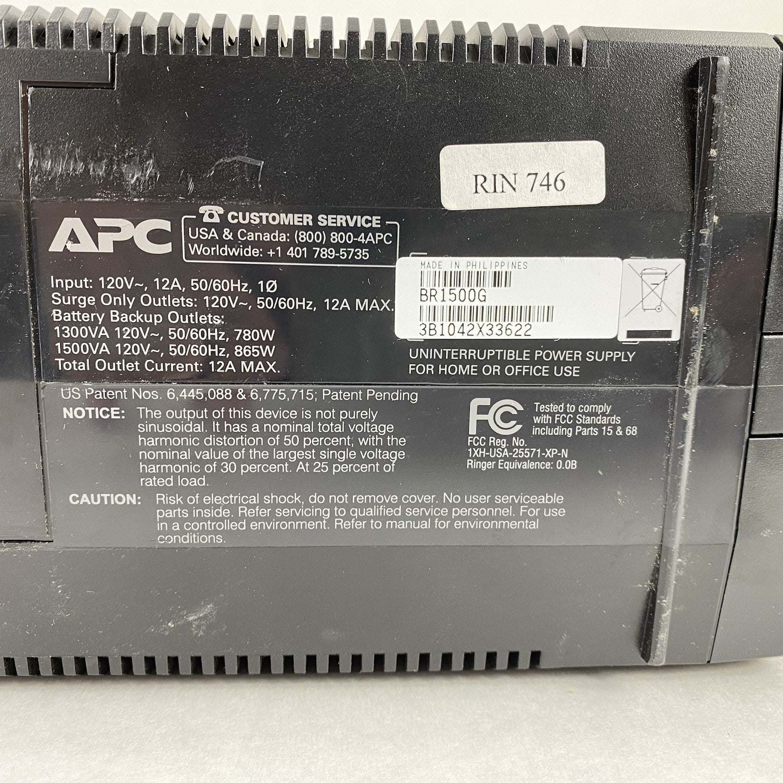 APC Back-UPS Pro 1500 BR1500G Uninterruptible Power Supply No Battery Tested