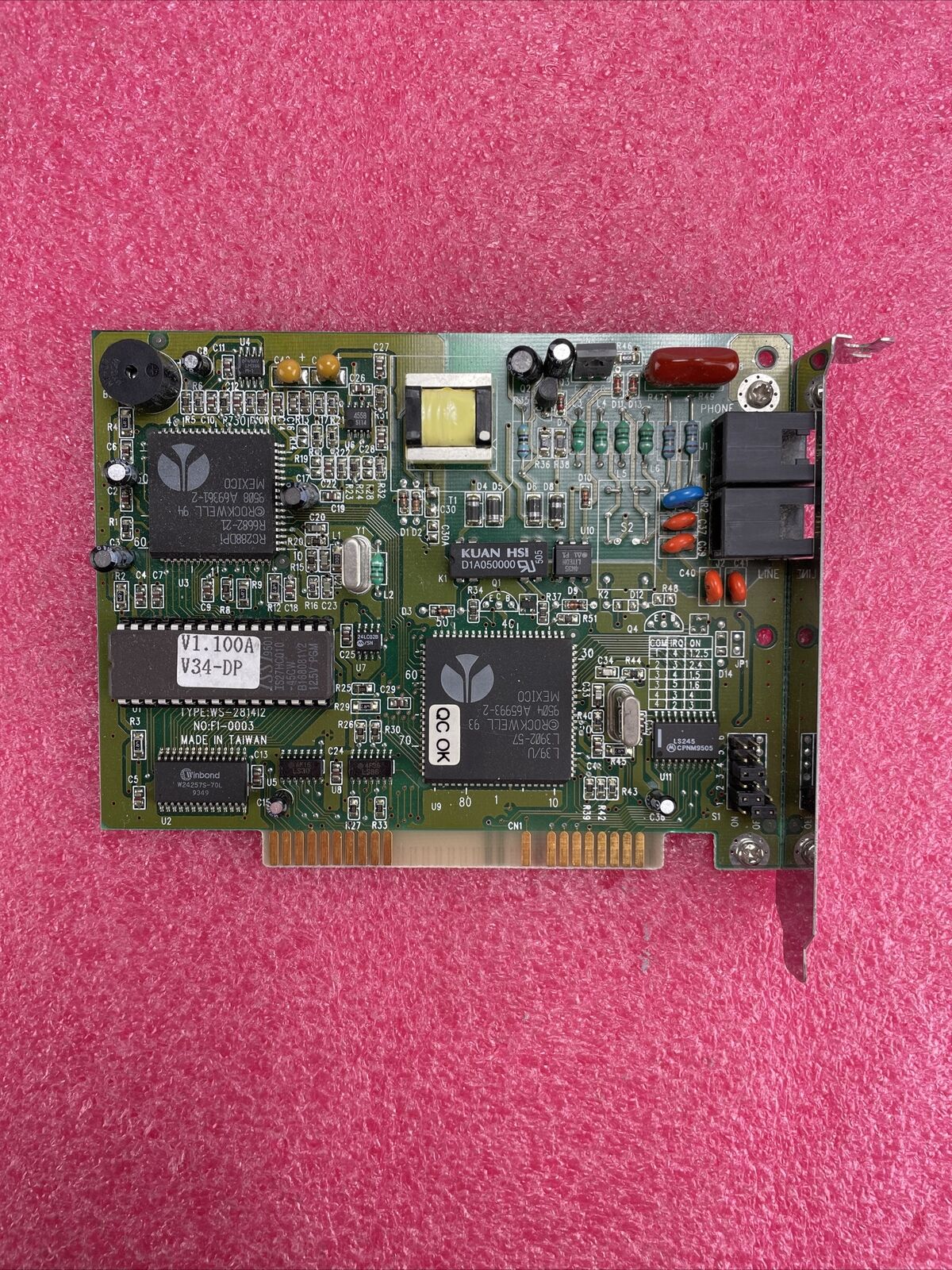 Siig WS-281412 ISA Modem Card FI-0003 2-Port