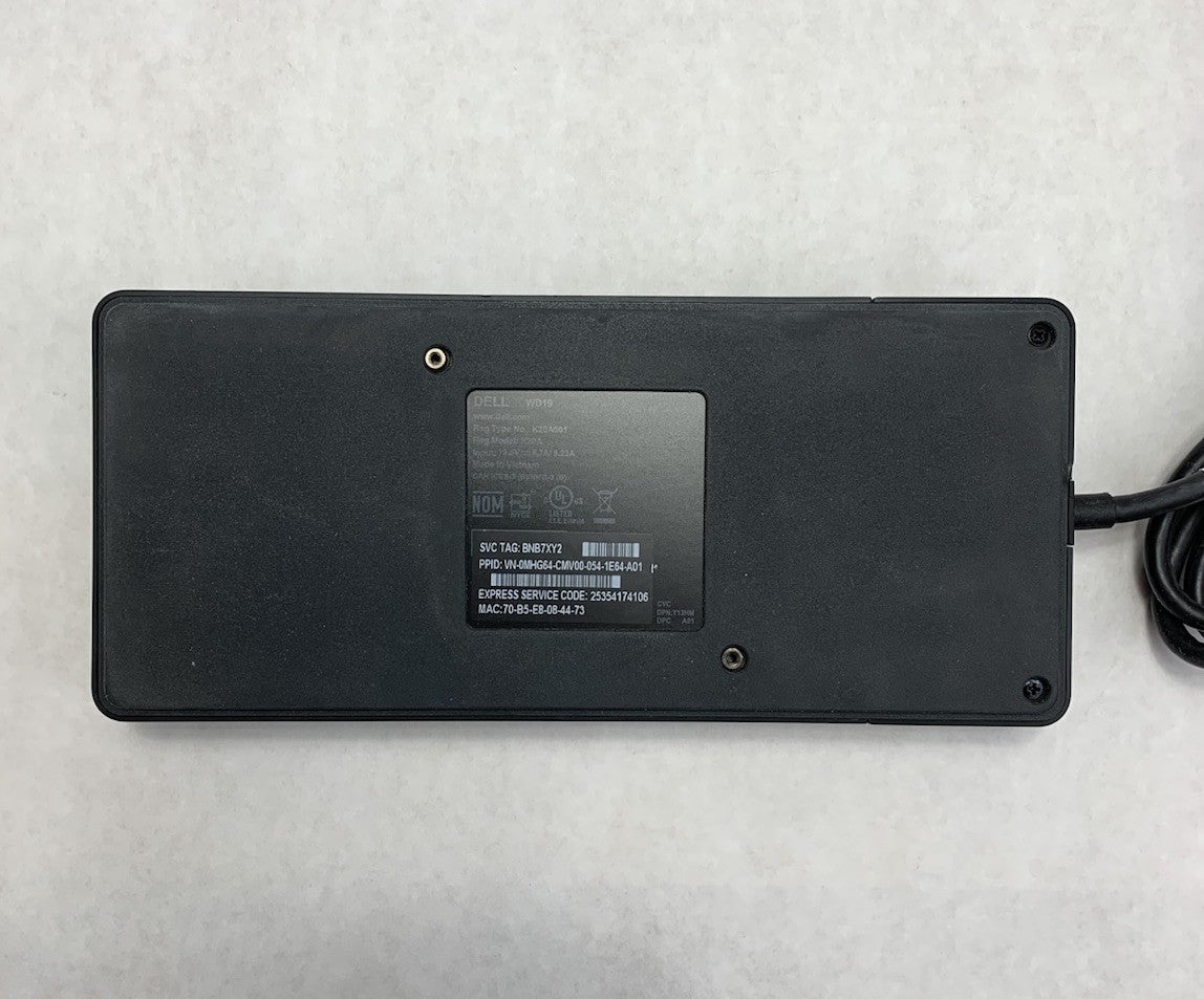 Dell WD19 K20A USB-C Thunderbolt Docking Station No AC Adapter9