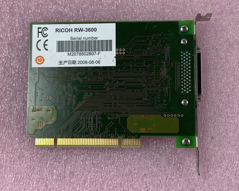 RICOH RW-3600 D2.1 PCI Controller Card M2078802807-F Full Height Card