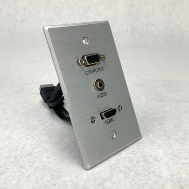 C2G 60144 Pass-Through Wall Plate VGA 3.5mm Stereo HDMI