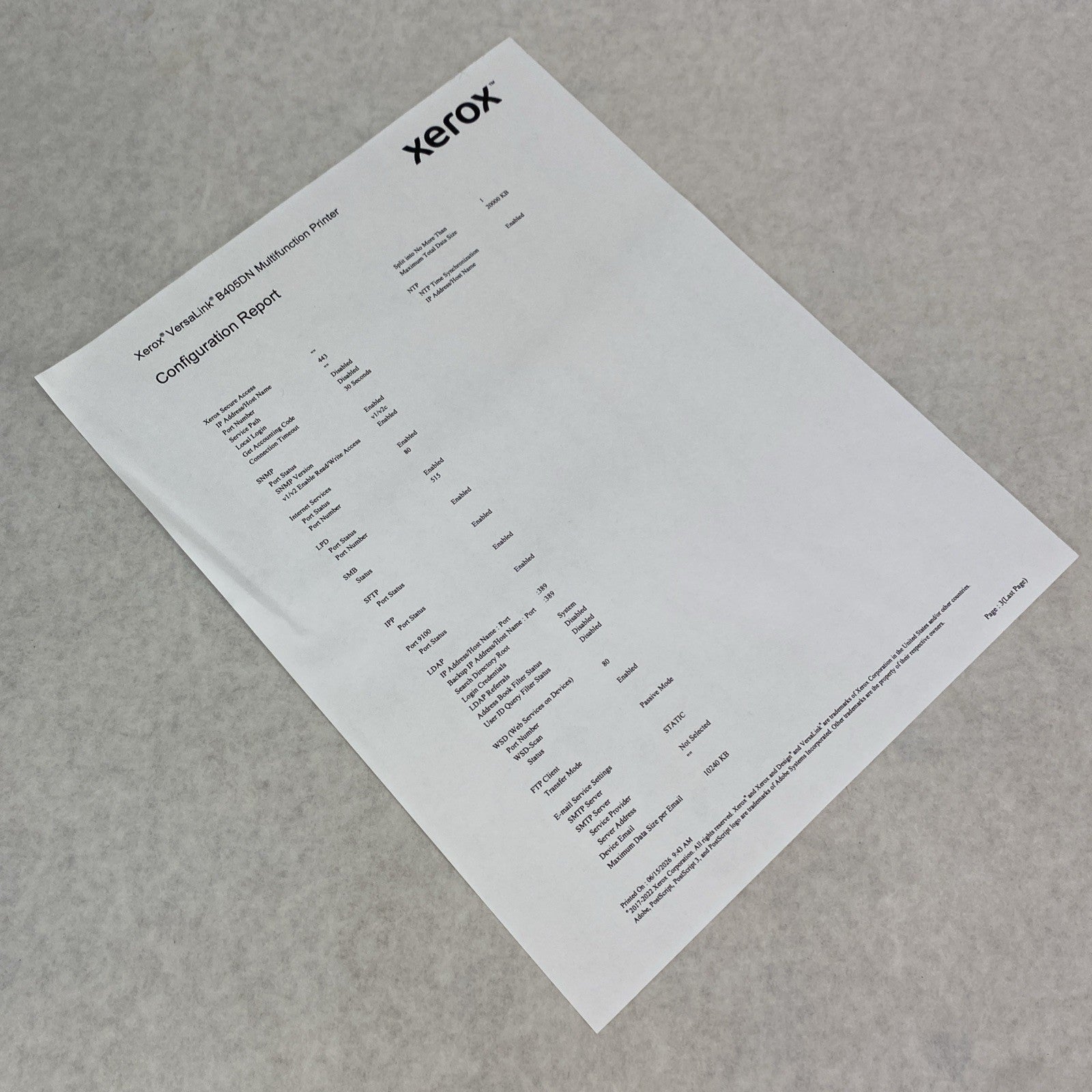 Xerox VersaLink B405 Monochrome B&W Multifunction Printer B405DN - Lot of 222