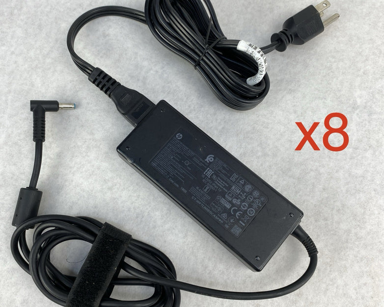 HP PPP012C-S 90W 19.5V 4.62A Blue Tip Barrel AC Power Adapter (Lot of 8)
