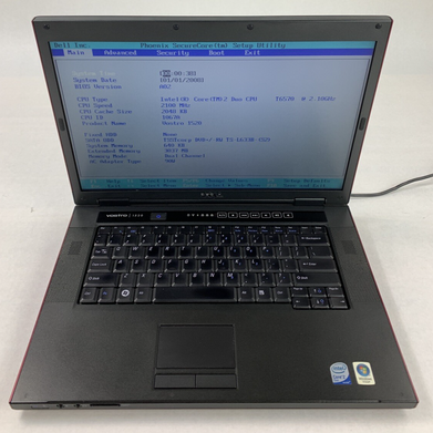 Dell Vostro 1520 Core 2 Duo T6570 2.10 GHz 3 GB Ram No OS No HDD No Batt No AC