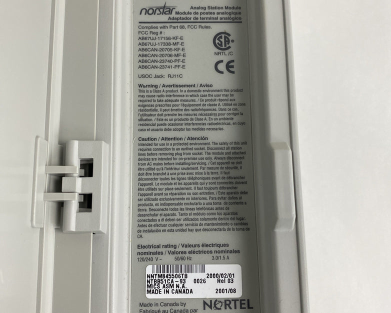 Nortel M0X8A Analog Station Module