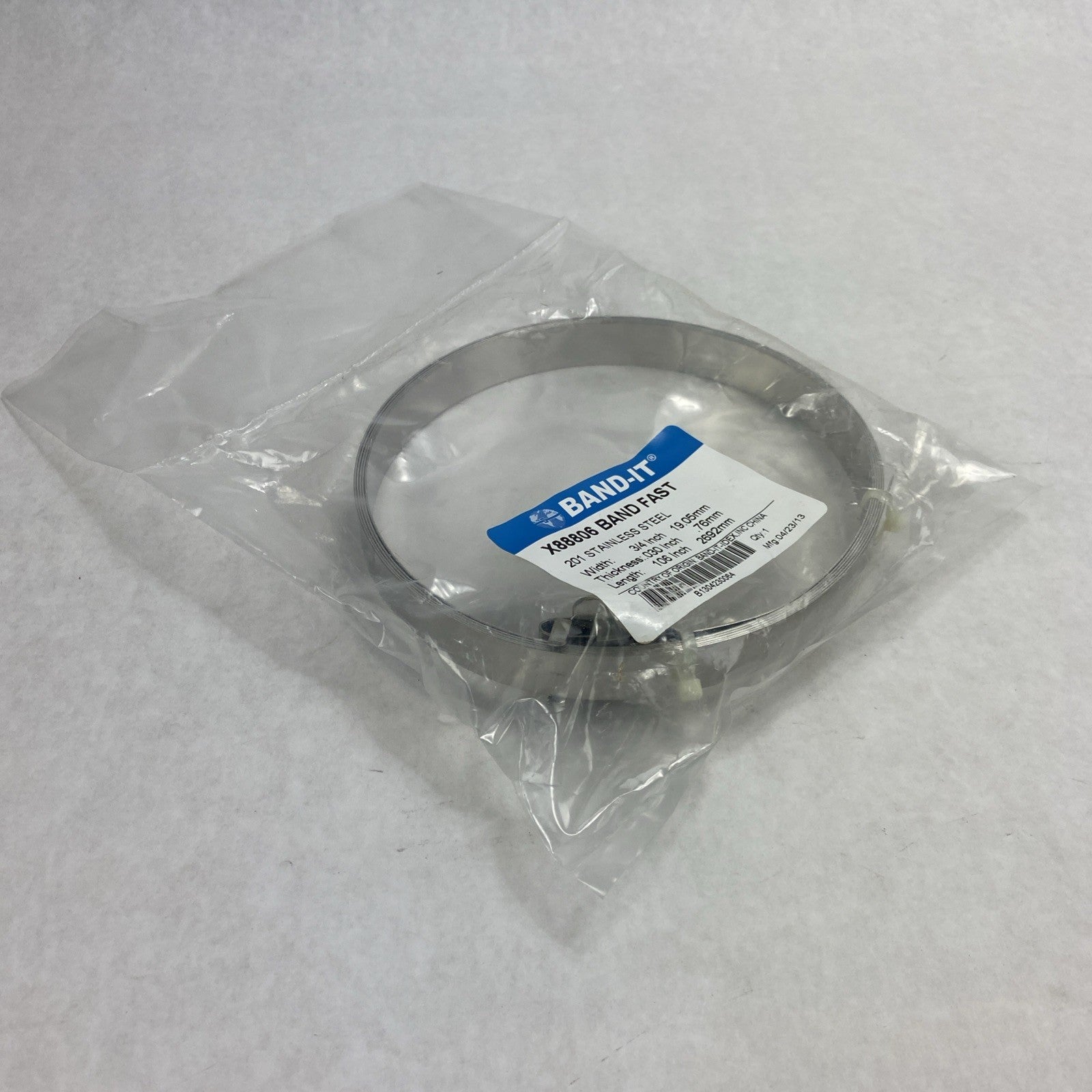 Band-It X88806 Band Fast 201 Stainless Steel, 3/4" X 100' Roll Band. .030 Thick