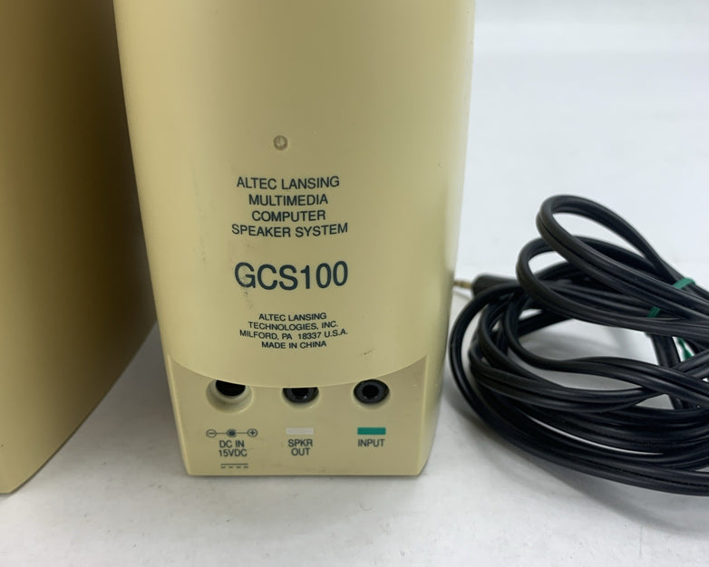 Altec Lansing GCS100 Multimedia Computer Speaker System - No DC Adapter - Tested