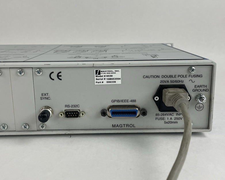 Magtrol 6530 3-Phase Power Analyzer Power Tested For Parts Missing Buttons