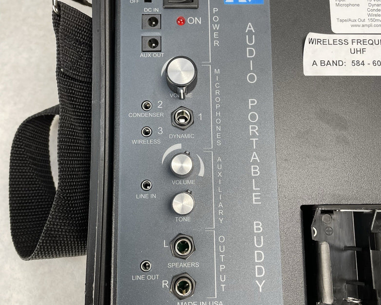 AmpliVox Sound Systems SW222 Wireless Portable PA System Power Tested