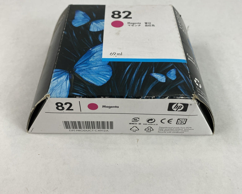 HP 82 Magenta 69ml w/ 82 Cyan 82 yellow Ink Cartridge Lot of 3