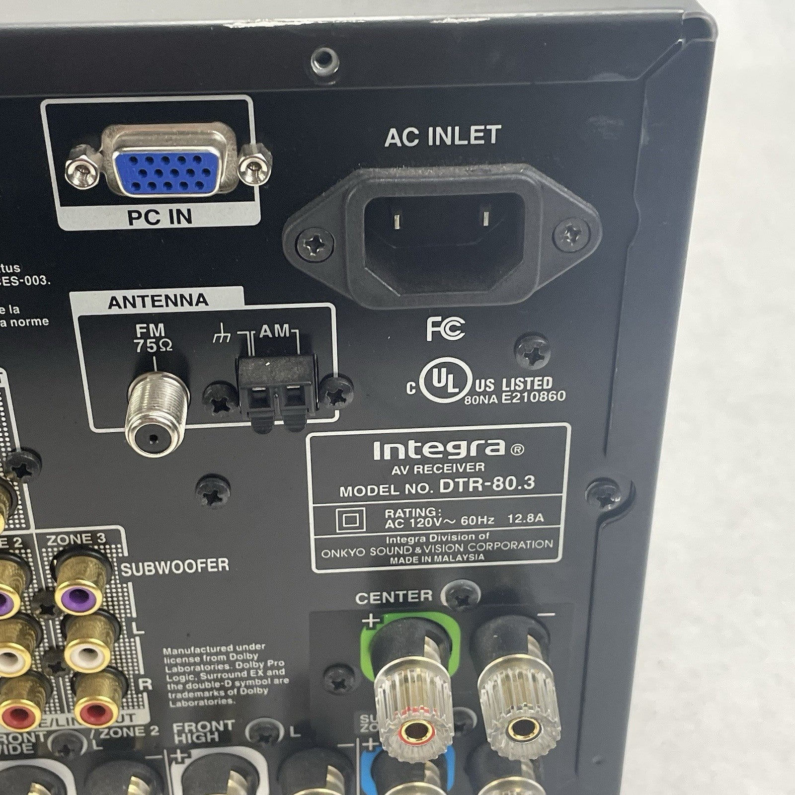 Integra DTR-80.3 9.2 AV Home Theater Receiver No Remote No Output For Parts8