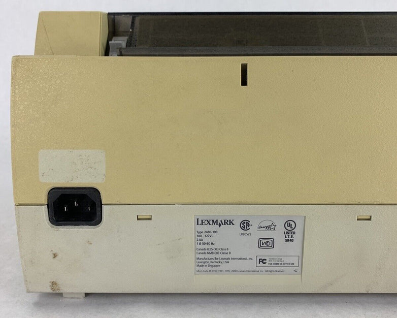 Lexmark 2400 Series 2480-100 Dot Matrix Printer Bad Ports for Parts and Repair