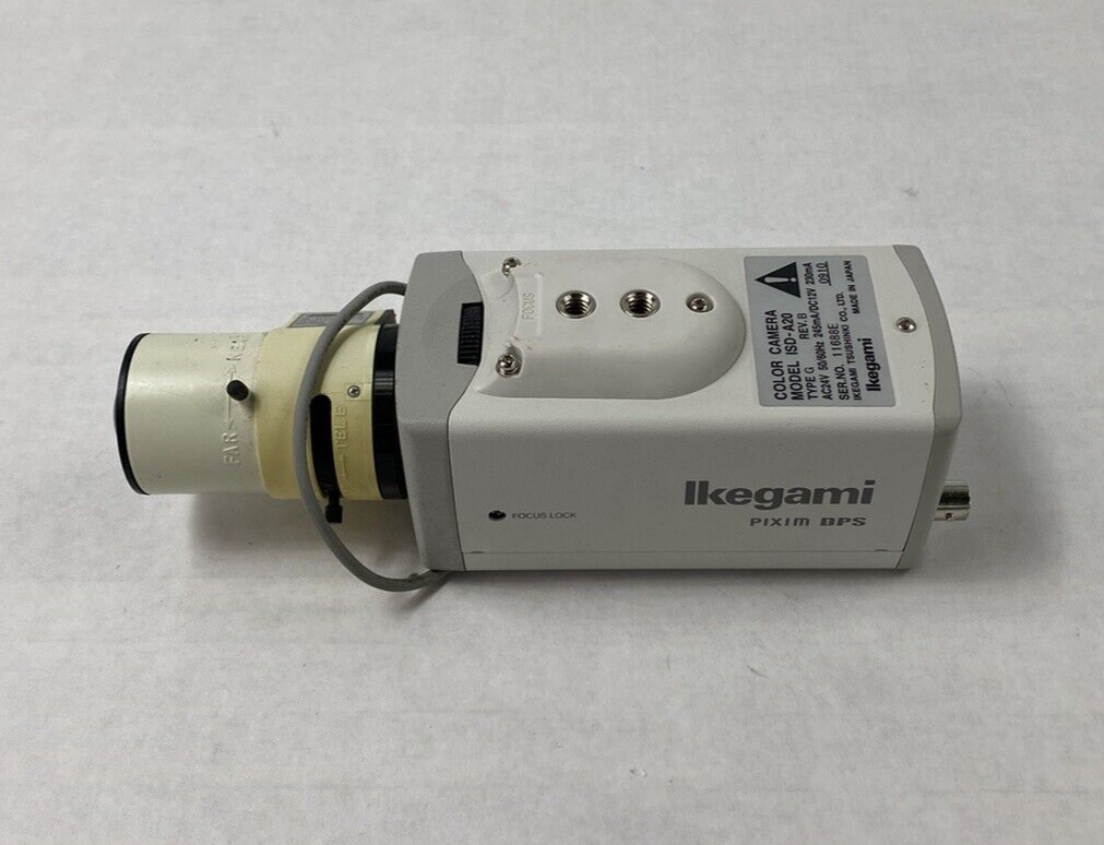 Ikegami ISD-A20 Color Security Camera 1/3" 2.7-12mm Lens For Parts or Repair
