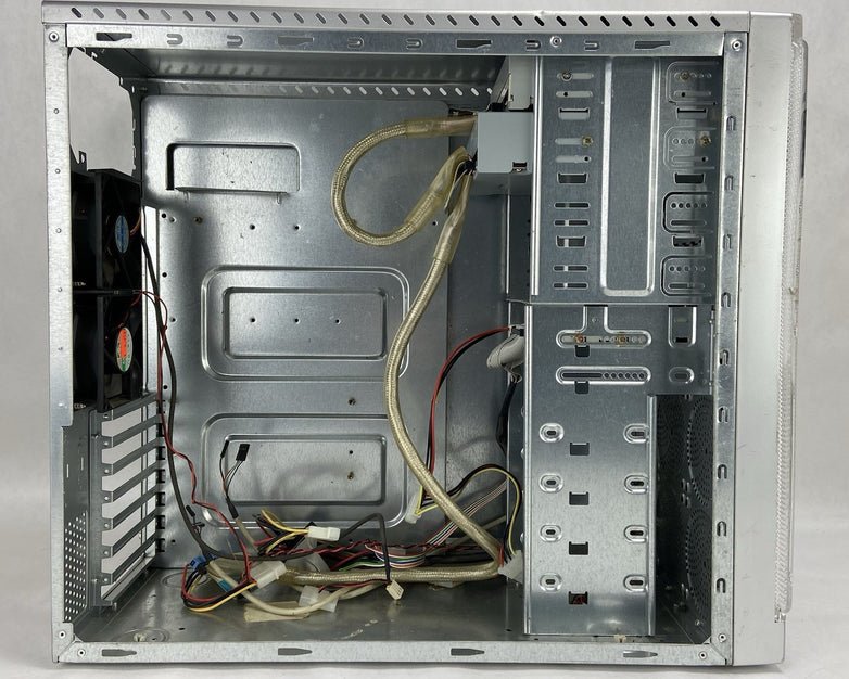 Vintage Unbranded Silver Mid Tower Case Bare Bones No PSU