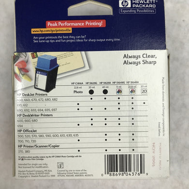 HP 49 Large Tri-Color Ink Cartridge HP 51649A - Expired