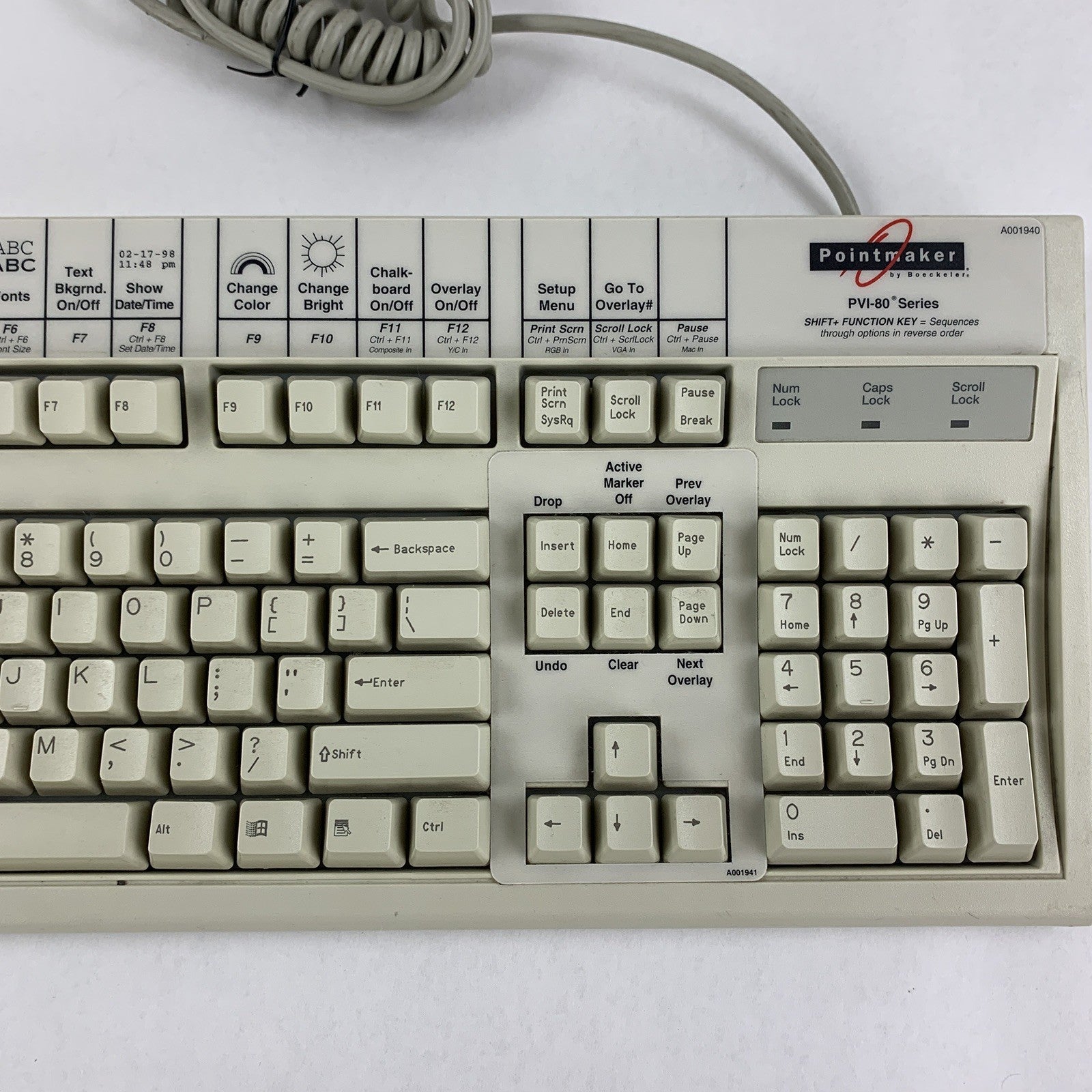 Keytronic E03600QL-C Wired Keyboard AT Clicky Mechanical Vintage Tested