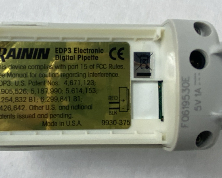 Rainin EDP3-Plus 100-1200 uL LTS 12-Channel Digital Pipette No Battery Untested