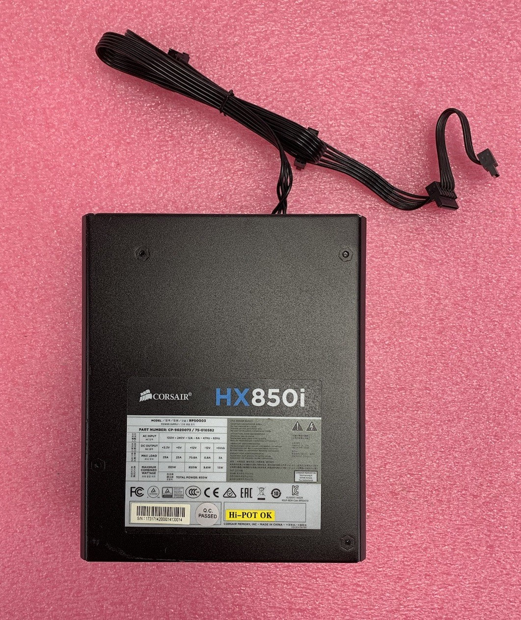 Corsair HX850i RPS0003 850W Power Supply - Missing Cables