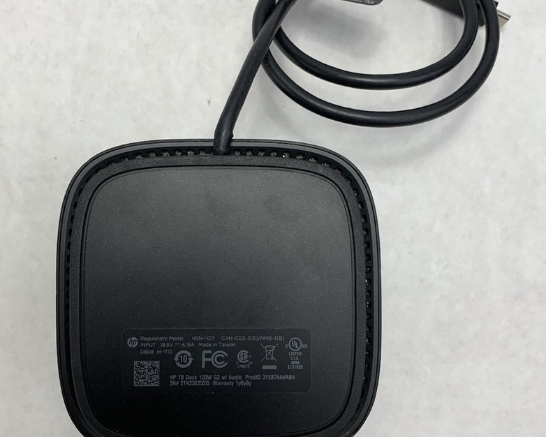HP TB Dock 120W G2 HSN-IX01 USB-C Docking Station - No AC Adapter No Speaker