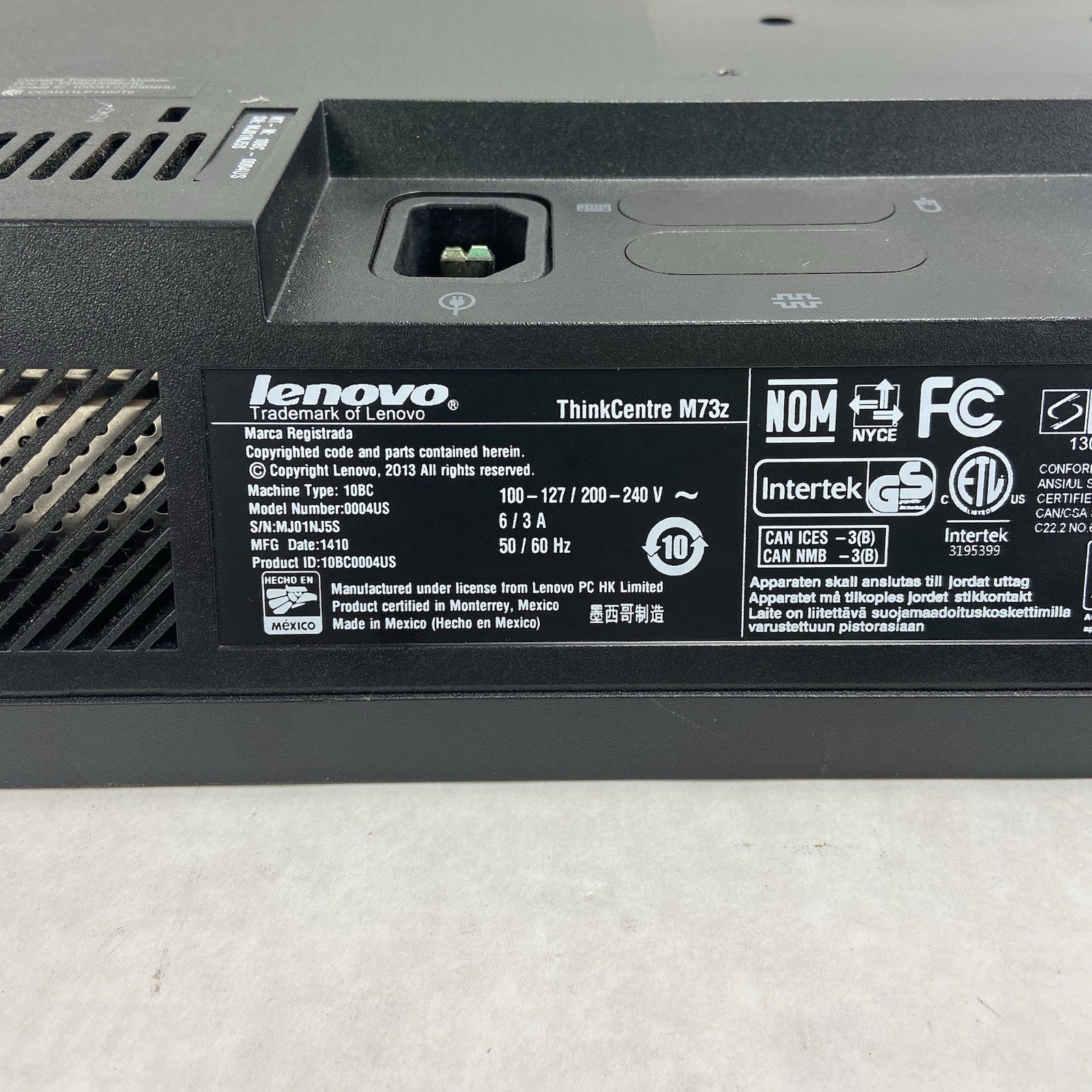 Lenovo ThinkCentre M73Z AIO Intel Core i5-4570 2.9GHz 8GB RAM No HDD No OS6