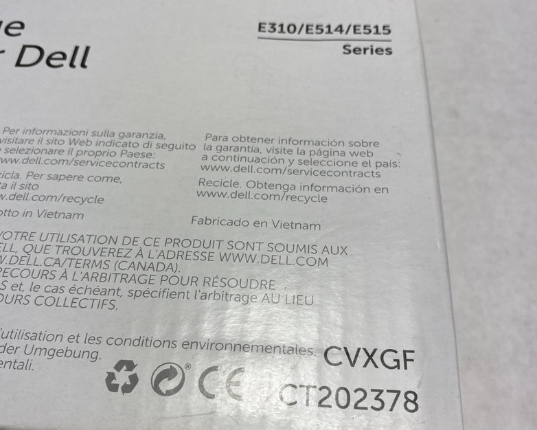 Genuine/OEM Dell CVXGF Black Toner Cartridge For E310 E514 E515