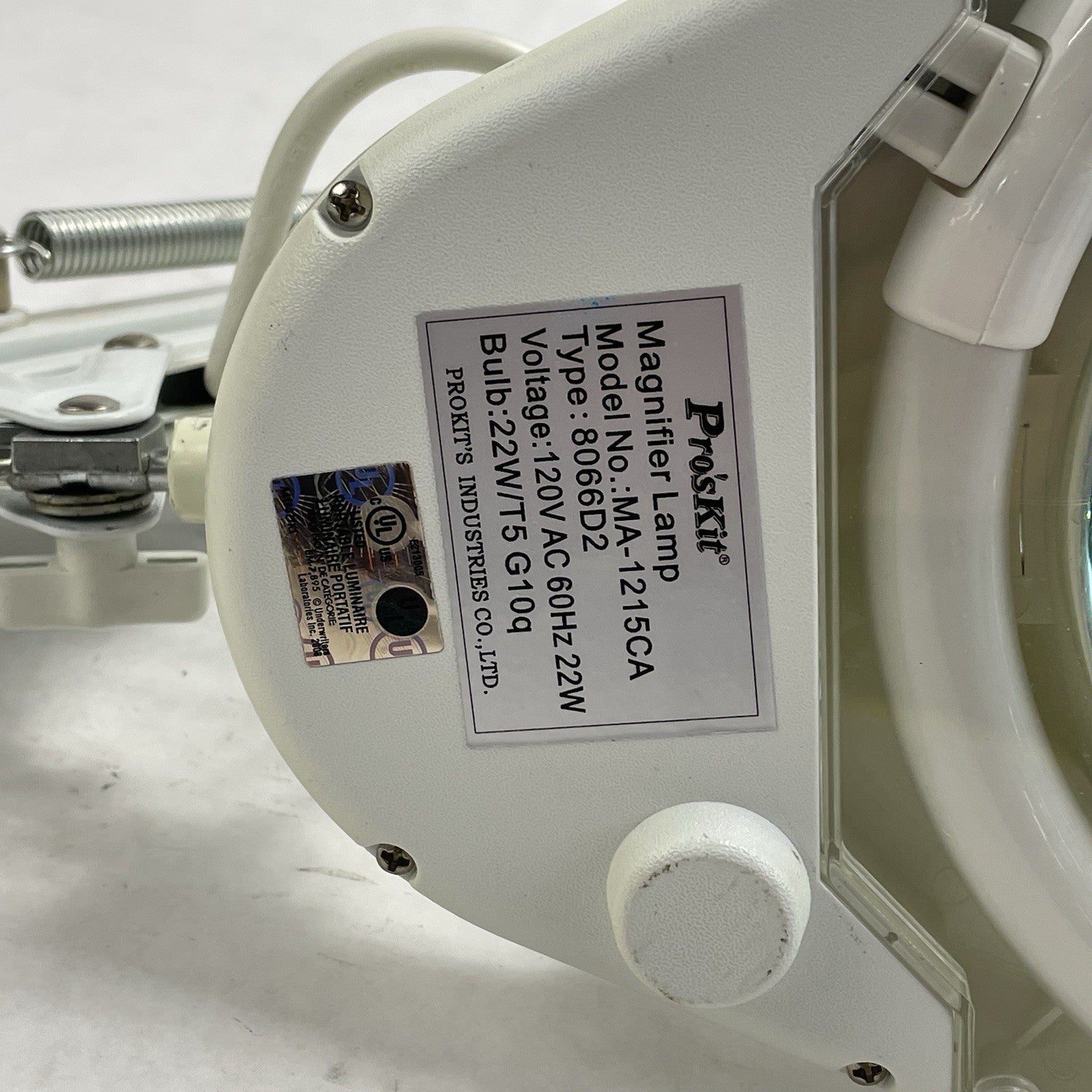 Pro'skit Magnifier Lamp MA-1215CA Without Lens Cover Lid.5