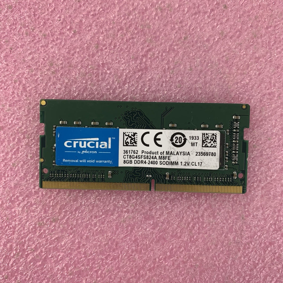 Crucial Micron 8GB DDR4-2400 SODIMM 1.2V CL 17 - Untested6