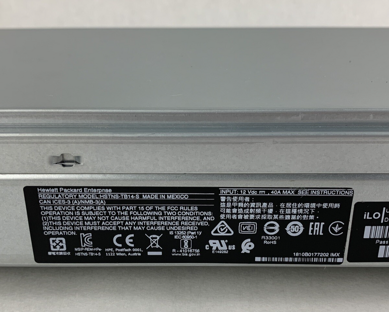HP 871940-B21 Synergy 480 Gen10 CTO Blade Barebone Chassis
