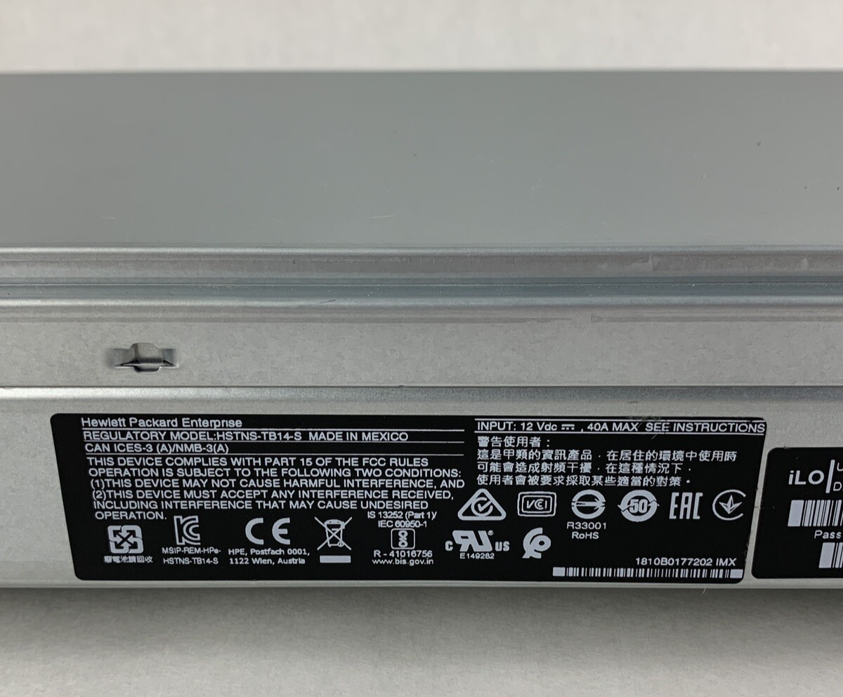 HP 871940-B21 Synergy 480 Gen10 CTO Blade Barebone Chassis