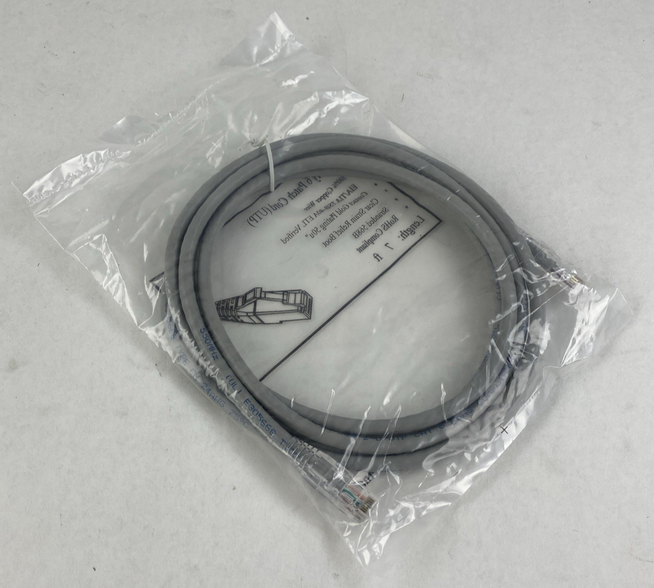 Category 6 Patch Cord (UTP) 7FT 550MHz (Lot of 5)