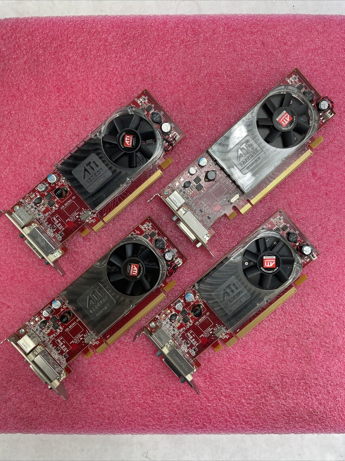 Lot of 4 AMD Radeon HD 2400XT Pro 256MB PCI-e ATI-102-B62902(B)