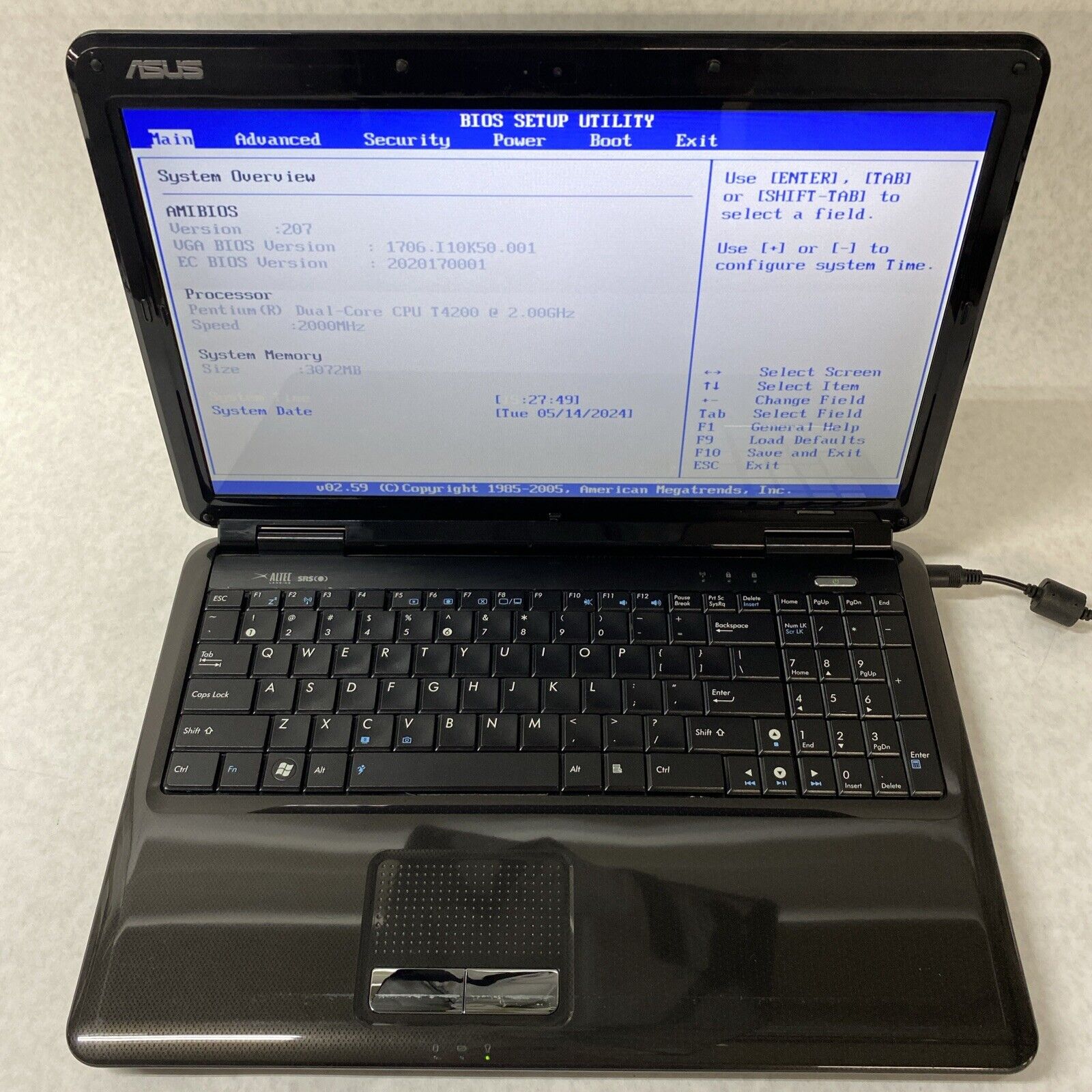 ASUS K50IJ 15.6" Laptop Intel Pentium Dual-Core T4200 2.0GHz 3GB No HDD No OS