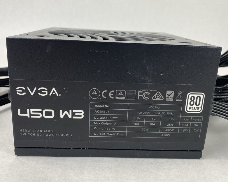 Evga 450 W3 100-W3-0450 80 Plus Switching Power Supply Tested