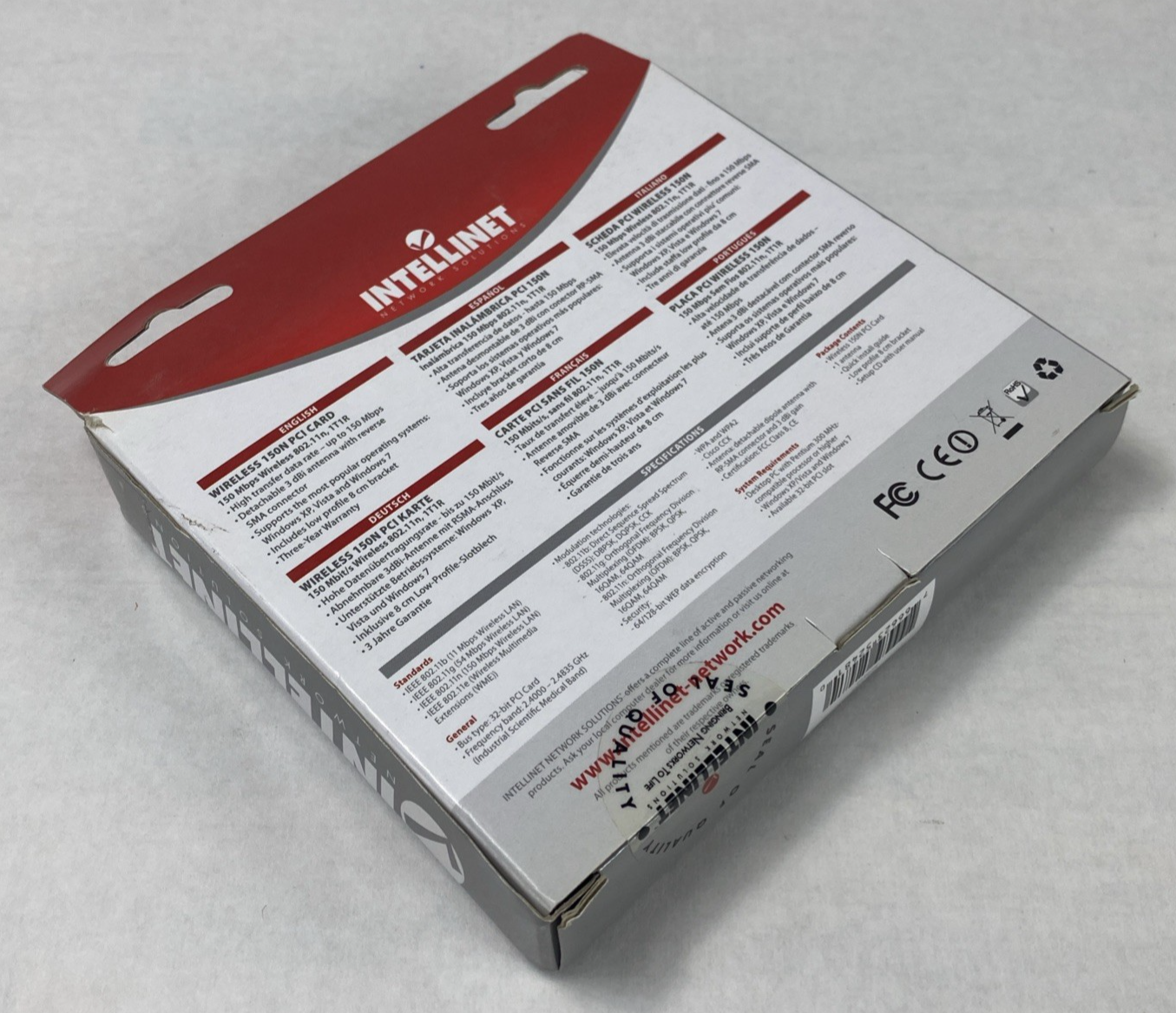 Intellinet 150N Wireless PCI Card with 3dBi Detachable Dipole Antenna