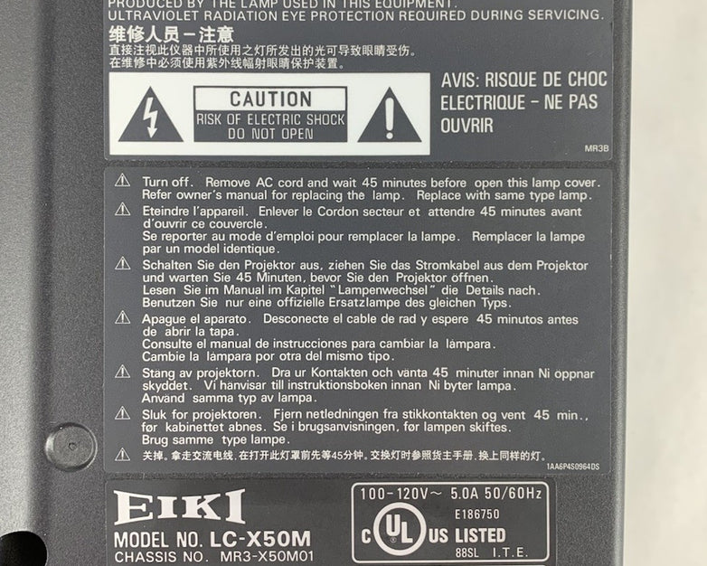 EIKI LC-X50M LCD Projector - Tested